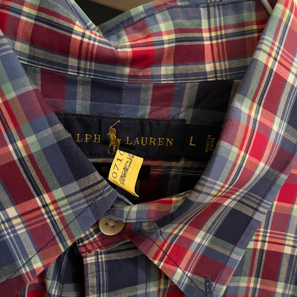 Polo Long sleeve button up. Size L